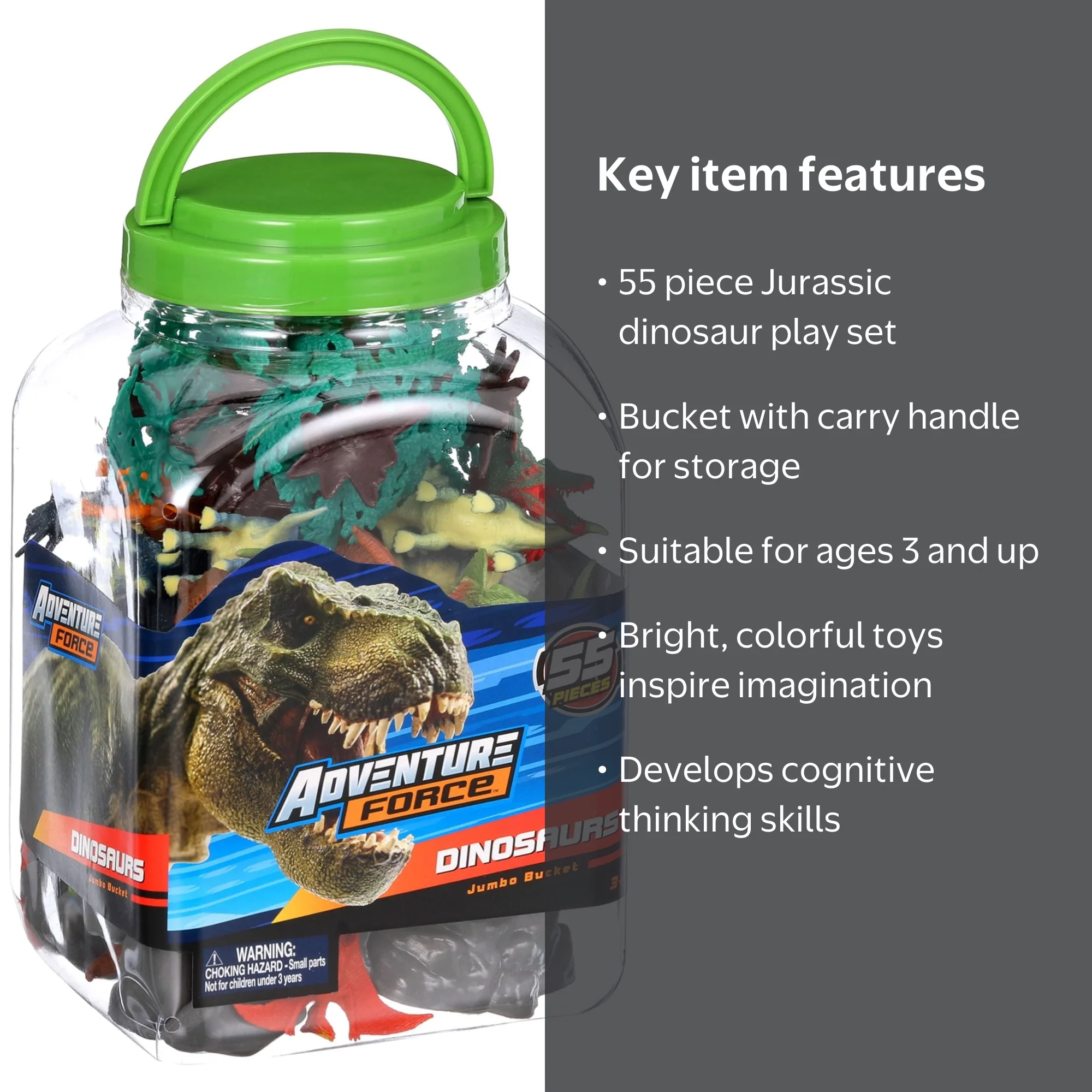 Dino Play Set (55 pcs) - Toy sets for department stores - Walmart