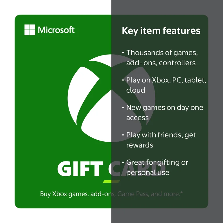 XBOX $100 Gift Card, Digital, for Console and PC, Windows 10 11
