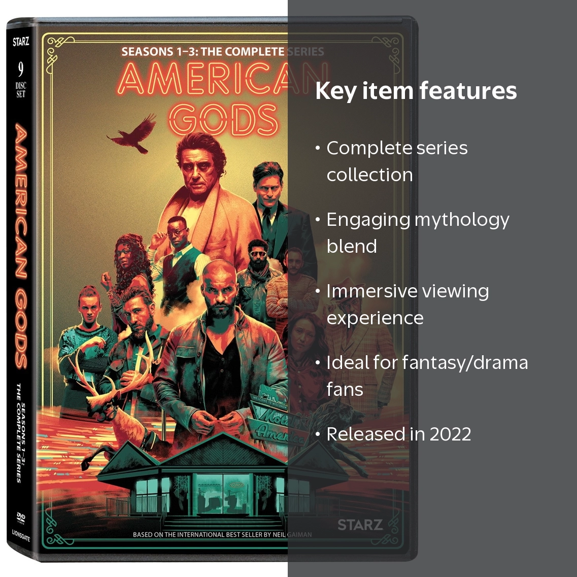 その他 THE COMPLETE AMERICAN GODS Lionsgate American Gods: Complete Collection, 2022, DVD - Walmart.com