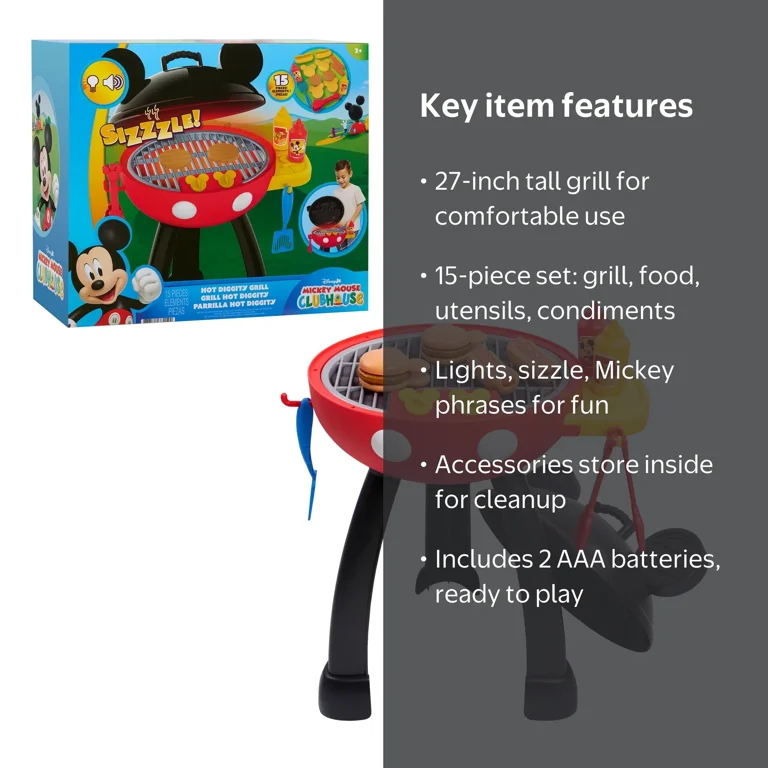 Disney Jr. Mickey Mouse Clubhouse Hot Diggity Grill Set, 15-pieces