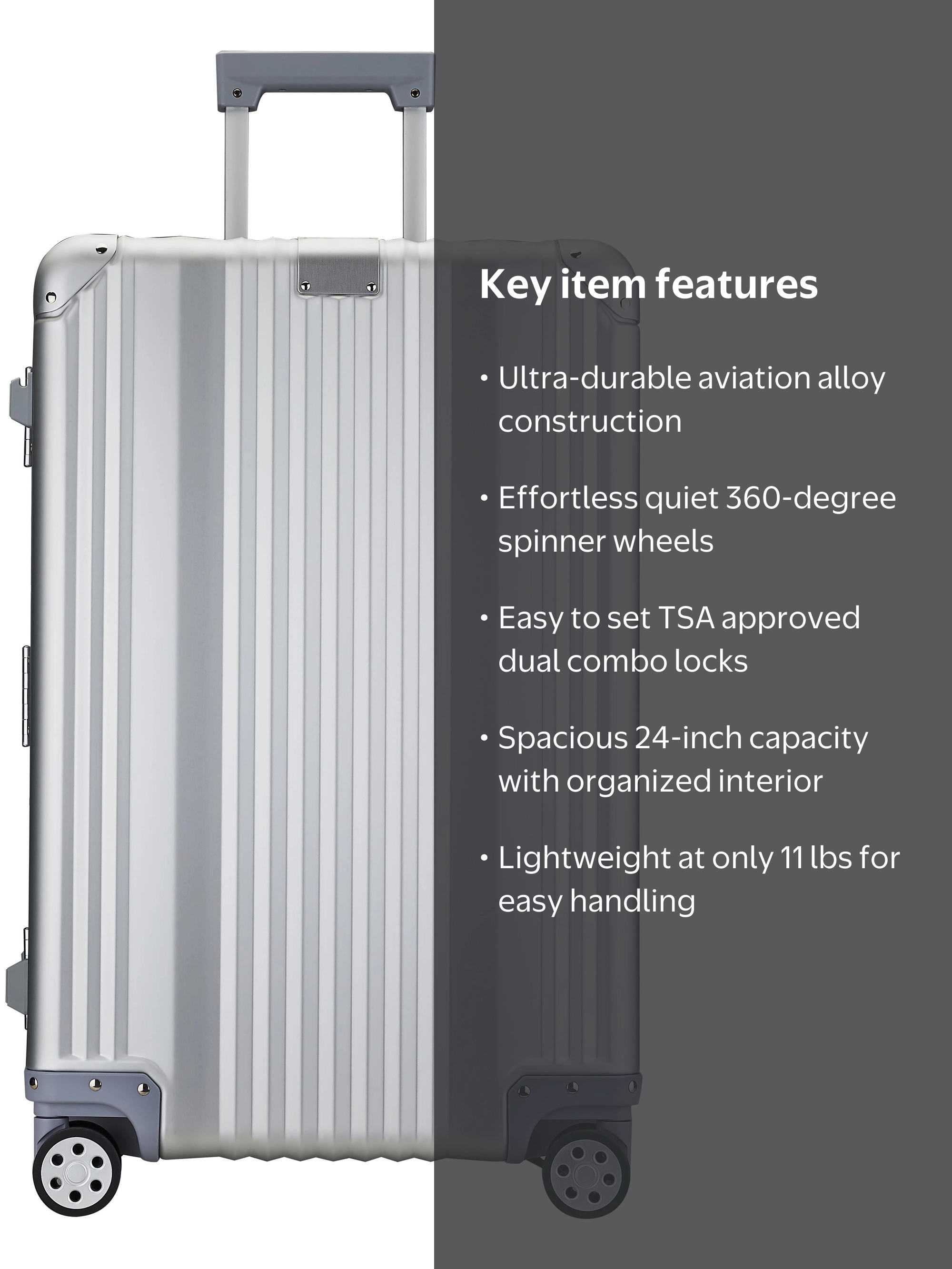 All Aluminum-magnesium Alloy Luxury Entire Hard Metal Case 24