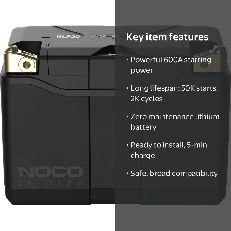 NOCO Lithium NLP20: Group 20 600A 12V 7Ah Lithium Powersport