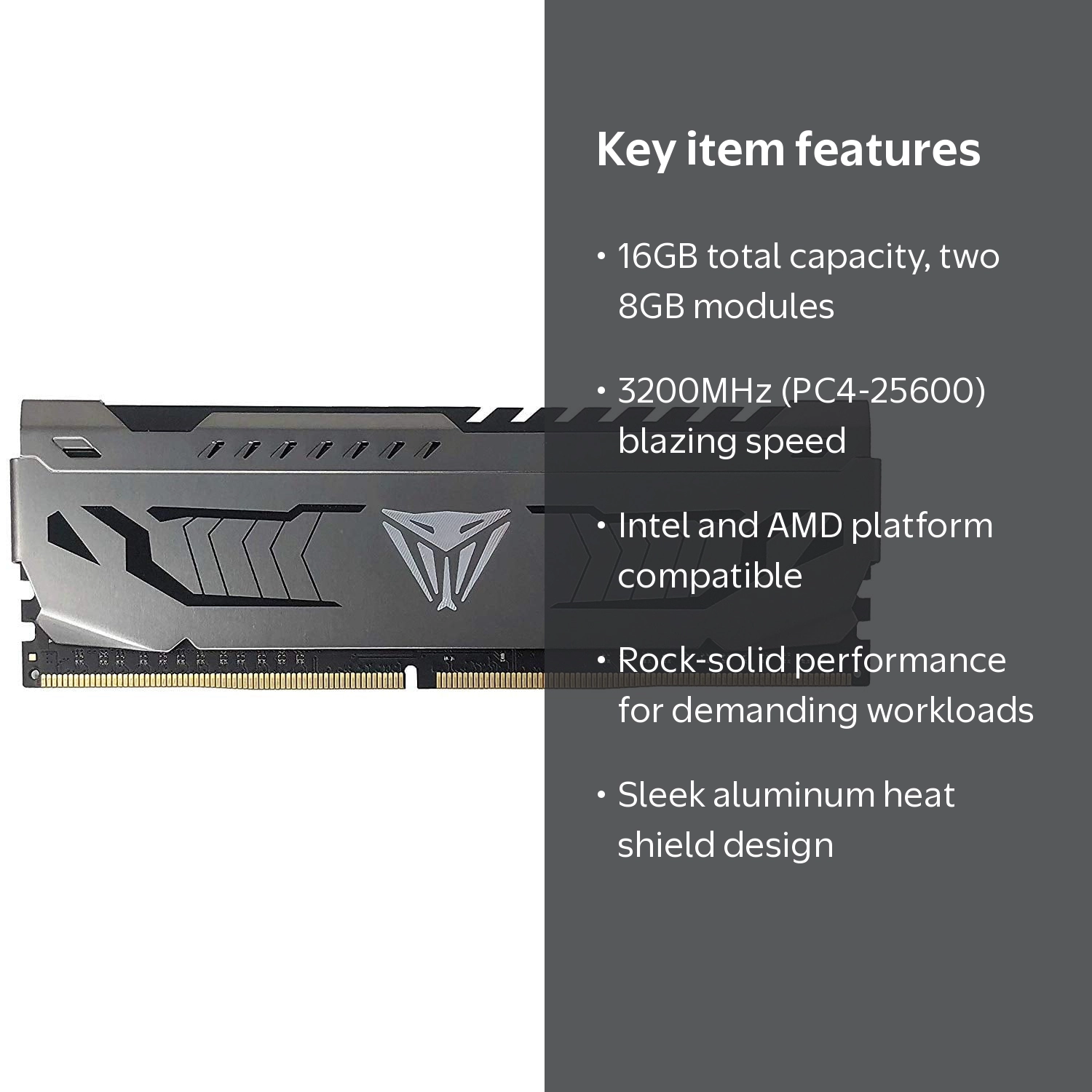 Patriot Memory Viper Steel Series DDR4 16G 3200Mhz CL16 UDIMM dual