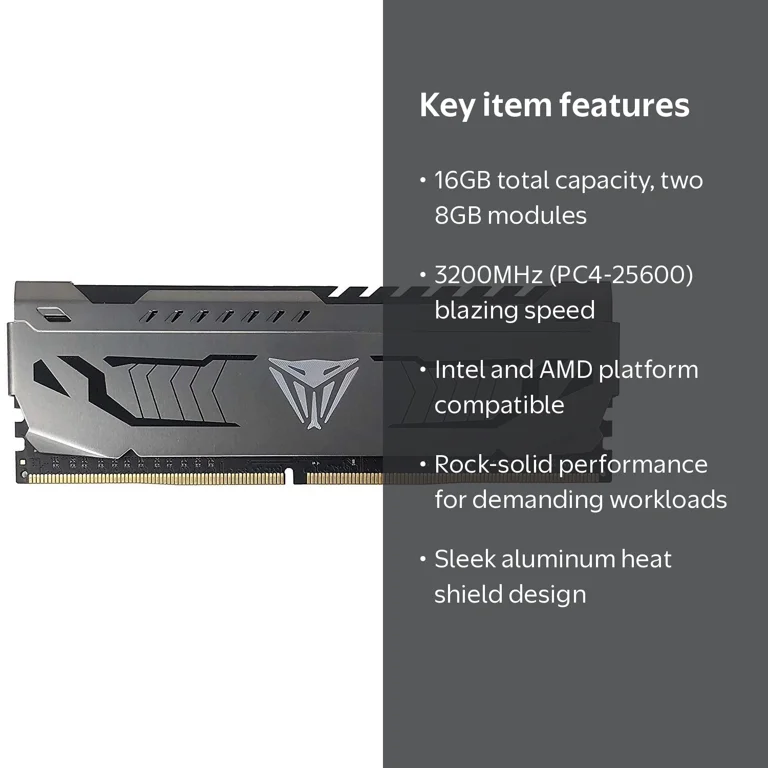 Patriot Memory Viper Steel Series DDR4 16G 3200Mhz CL16 UDIMM dual