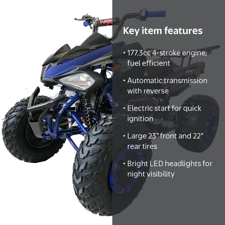 X-Pro Youth Gas Quad ATV, 200cc, Automatic Transmission with