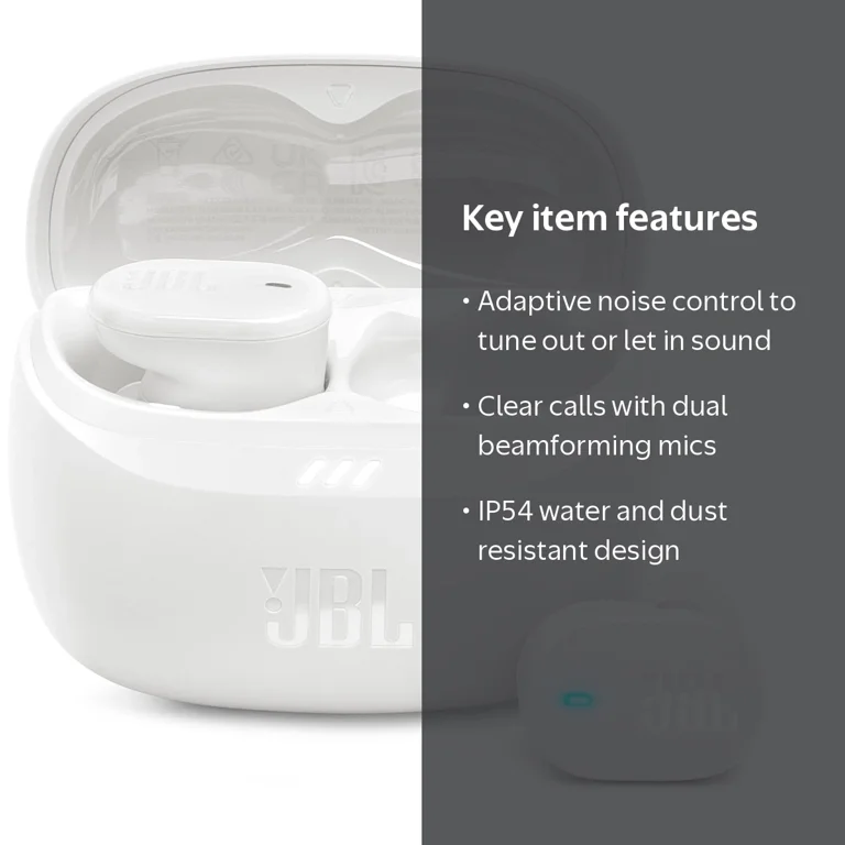 JBL Tune Buds 2 Noise Cancelling True Wireless Headphones (White