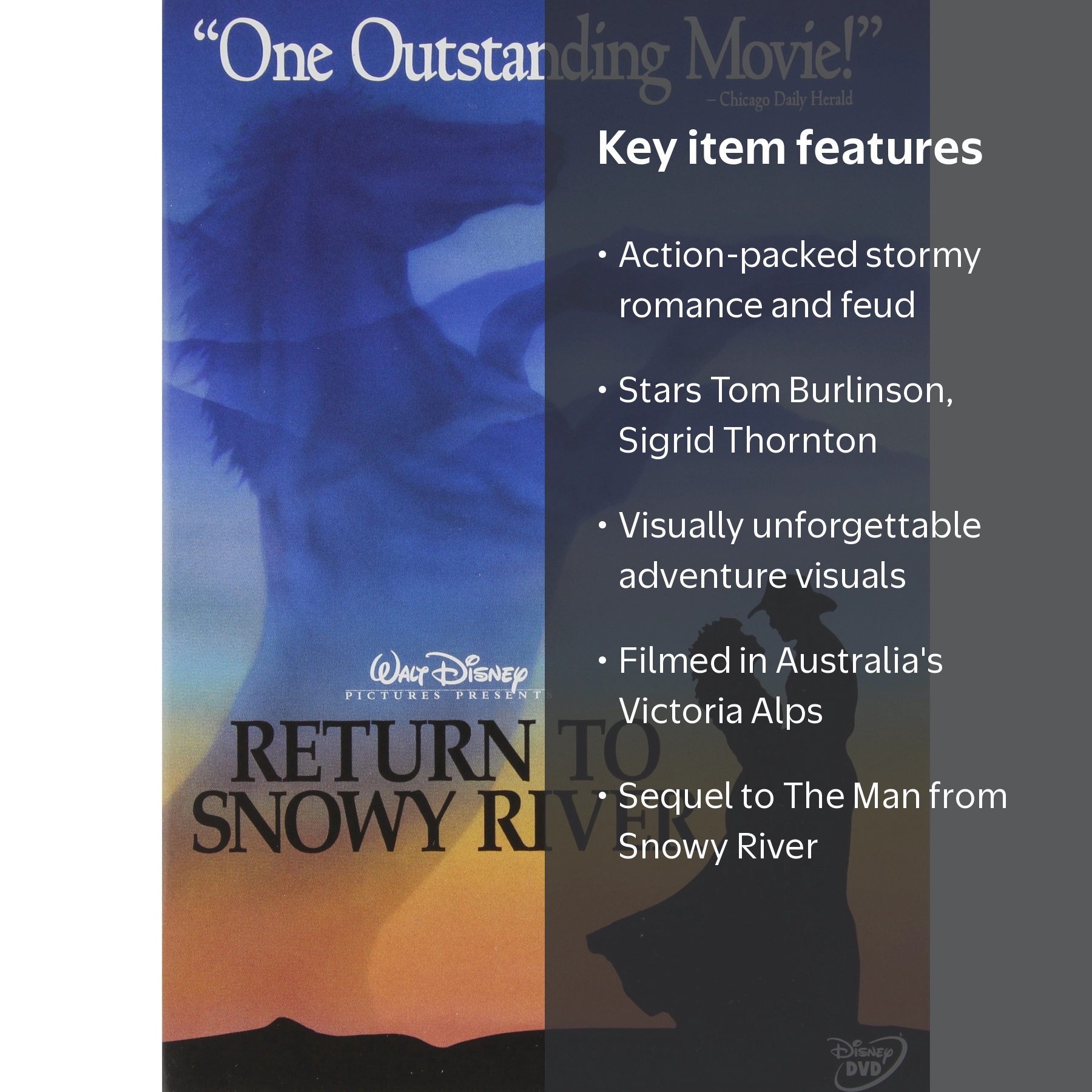 Disney, DVD, Return to Snowy River, Action & Adventure - Walmart.com