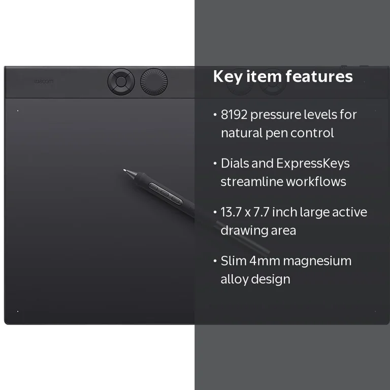 Wacom PTK870K0A Intuos Pro Large Drawing Tablet with Wacom Pro Pen