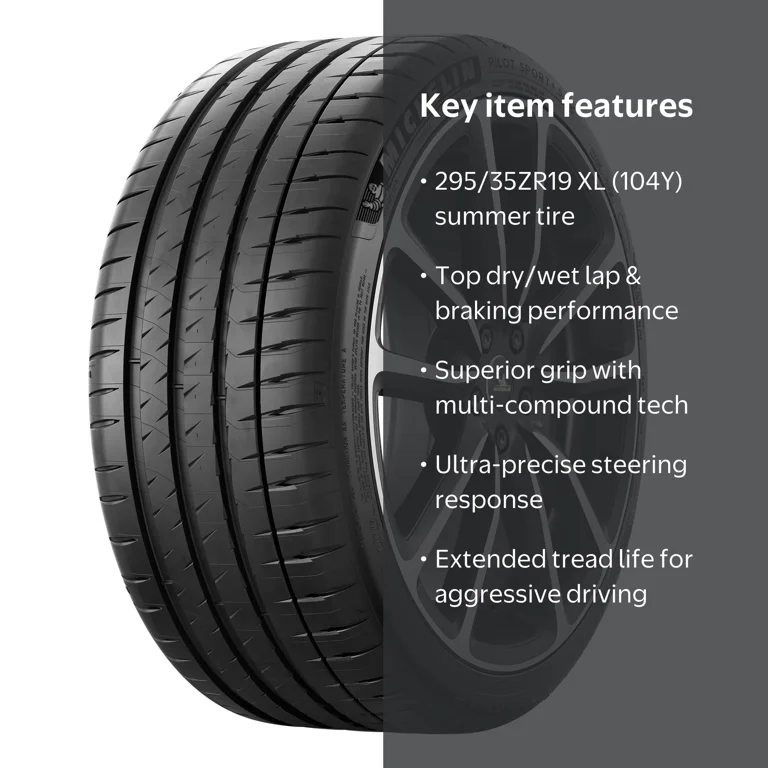 Michelin Pilot Sport 4 S Summer 295/35ZR19/XL (104Y) Tire