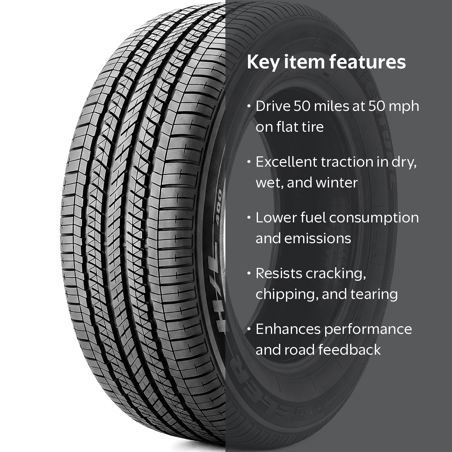 Bridgestone, Dueler H L 400 RFT, P255/55R18 109H XL, All Season