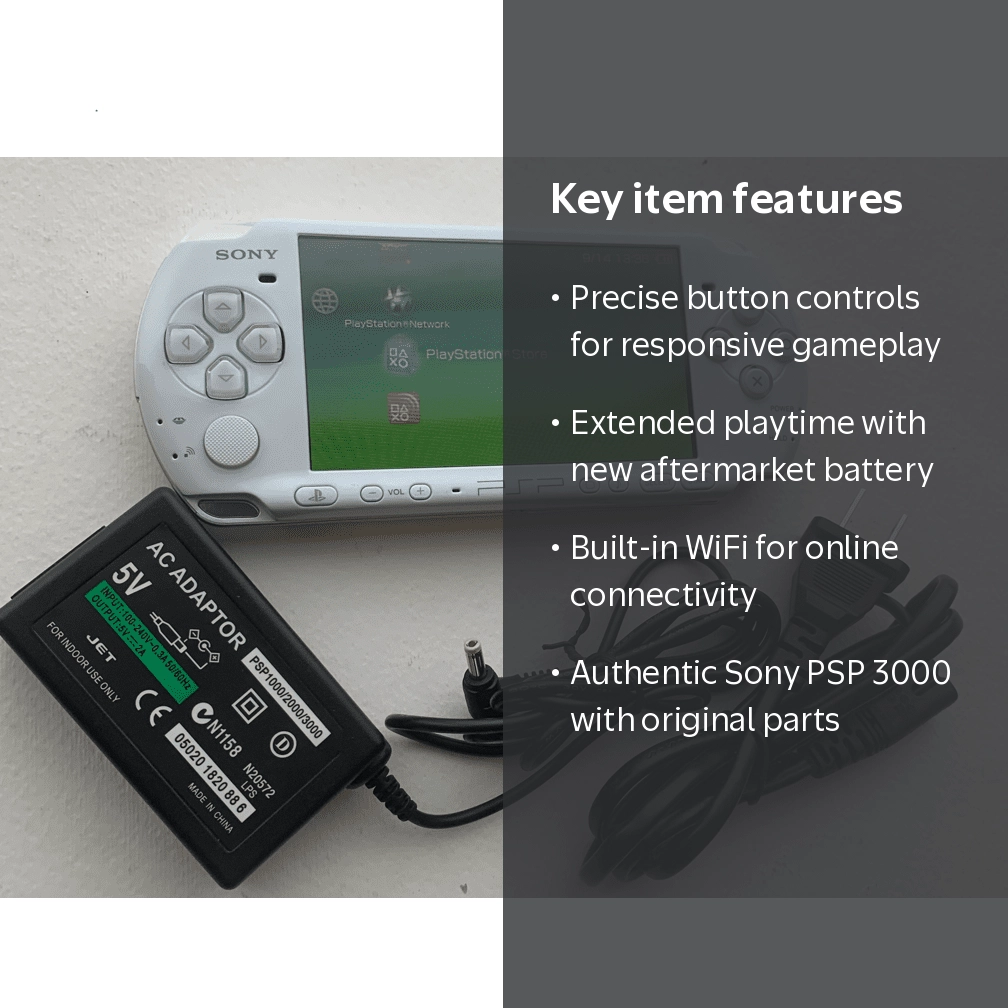 Sony PlayStation PSP 3000 Handheld Game System, WiFi Enabled