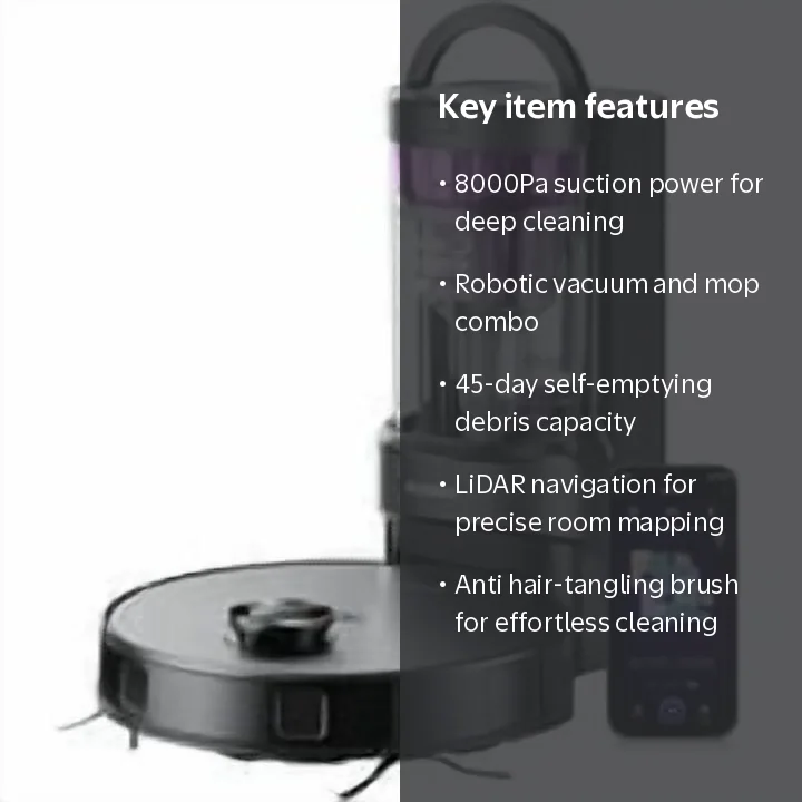 Eureka Eureka E20 Plus Robot Vacuum with Bagless Self Emptying