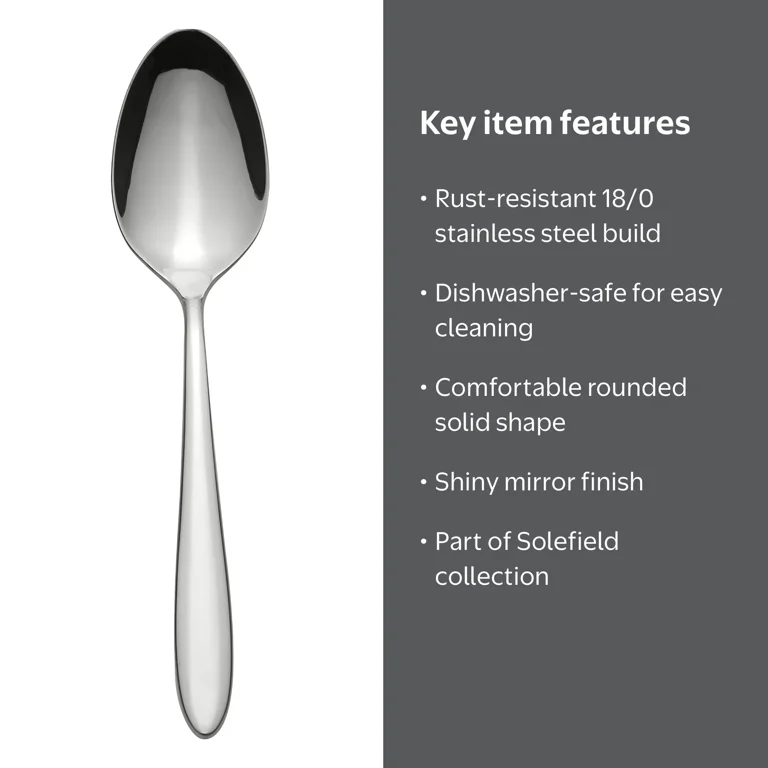 Oneida Solefield Stainless Steel Dinner Spoon, 18/0 mirror finish