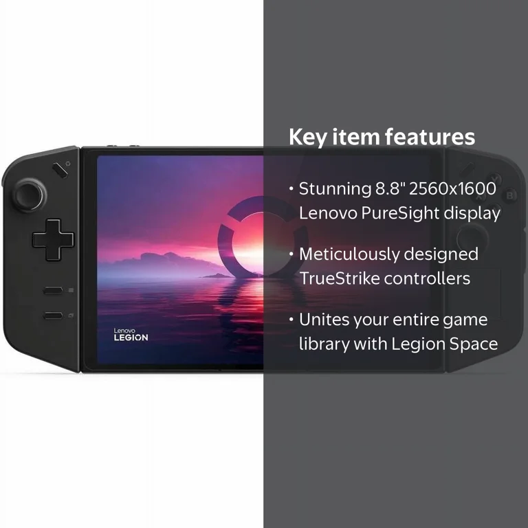 Lenovo, Legion Go, 8.8-inch, Shadow Black, 2560 x 1600 display