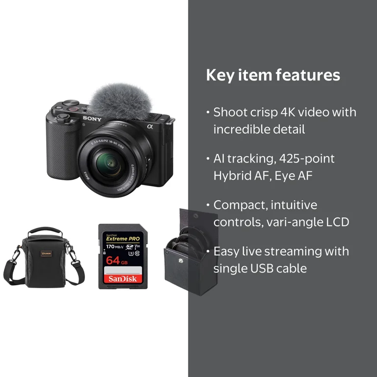 Sony Alpha ZV-E10 Professional Video Photography - APS-C