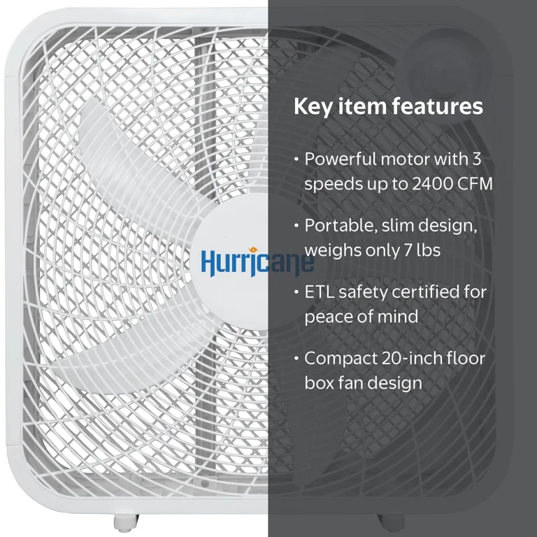 Hurricane, Box Fan, 20