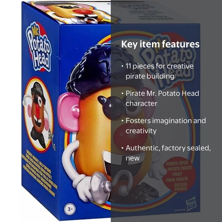 Hasbro, Kid Stuff Mr Potato Head Silly Spuds Pirate, 11 Pieces