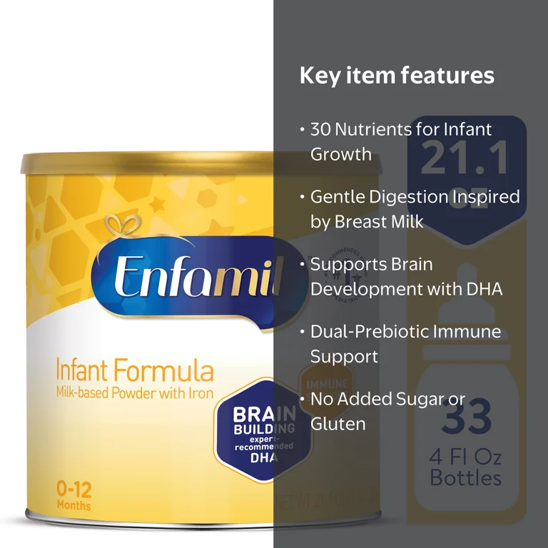 Enfamil Infant Powder Baby Formula with Iron, 21.1 oz Can
