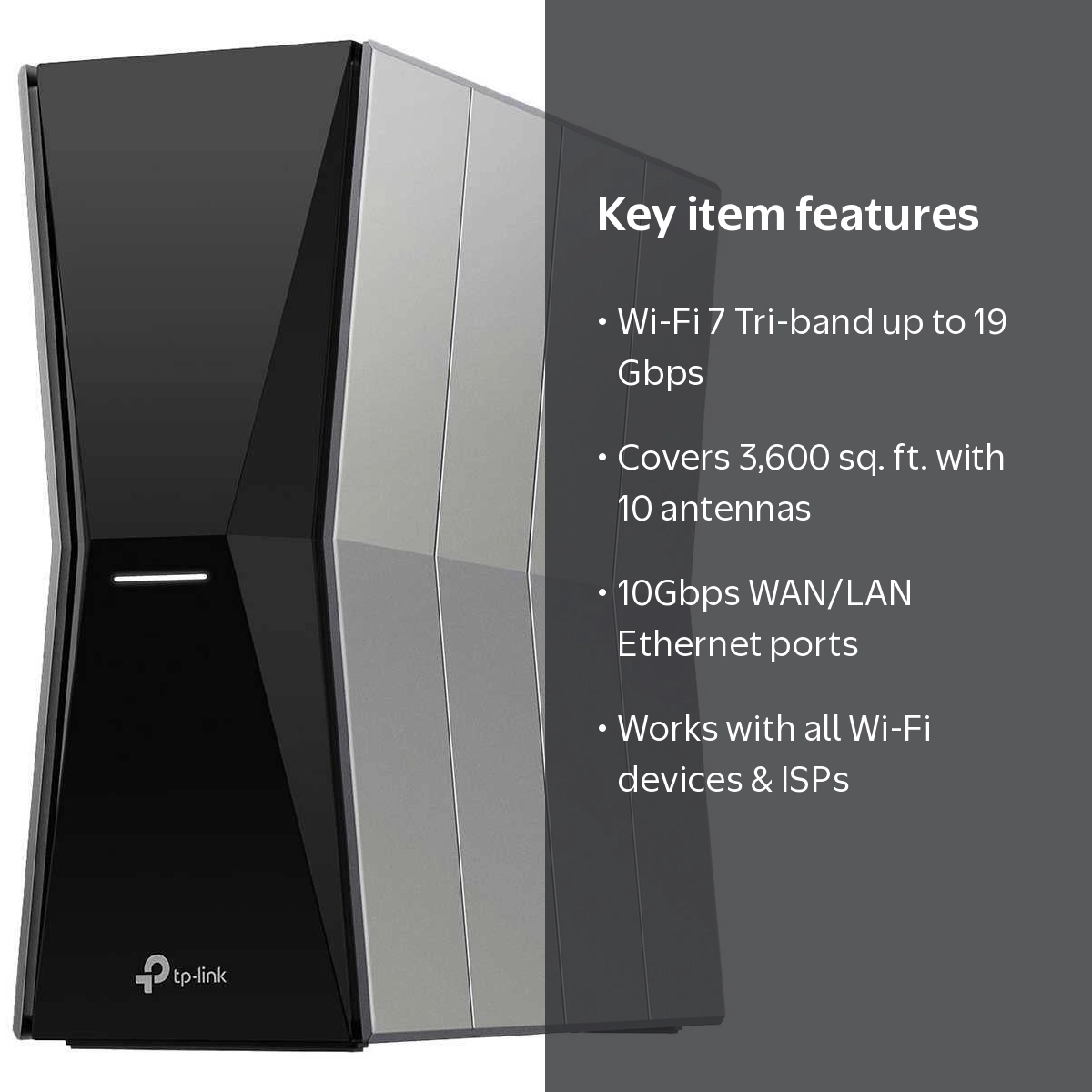 TP-Link Archer BE19000 Tri-Band Wi-Fi 7 Router with Ethernet Port