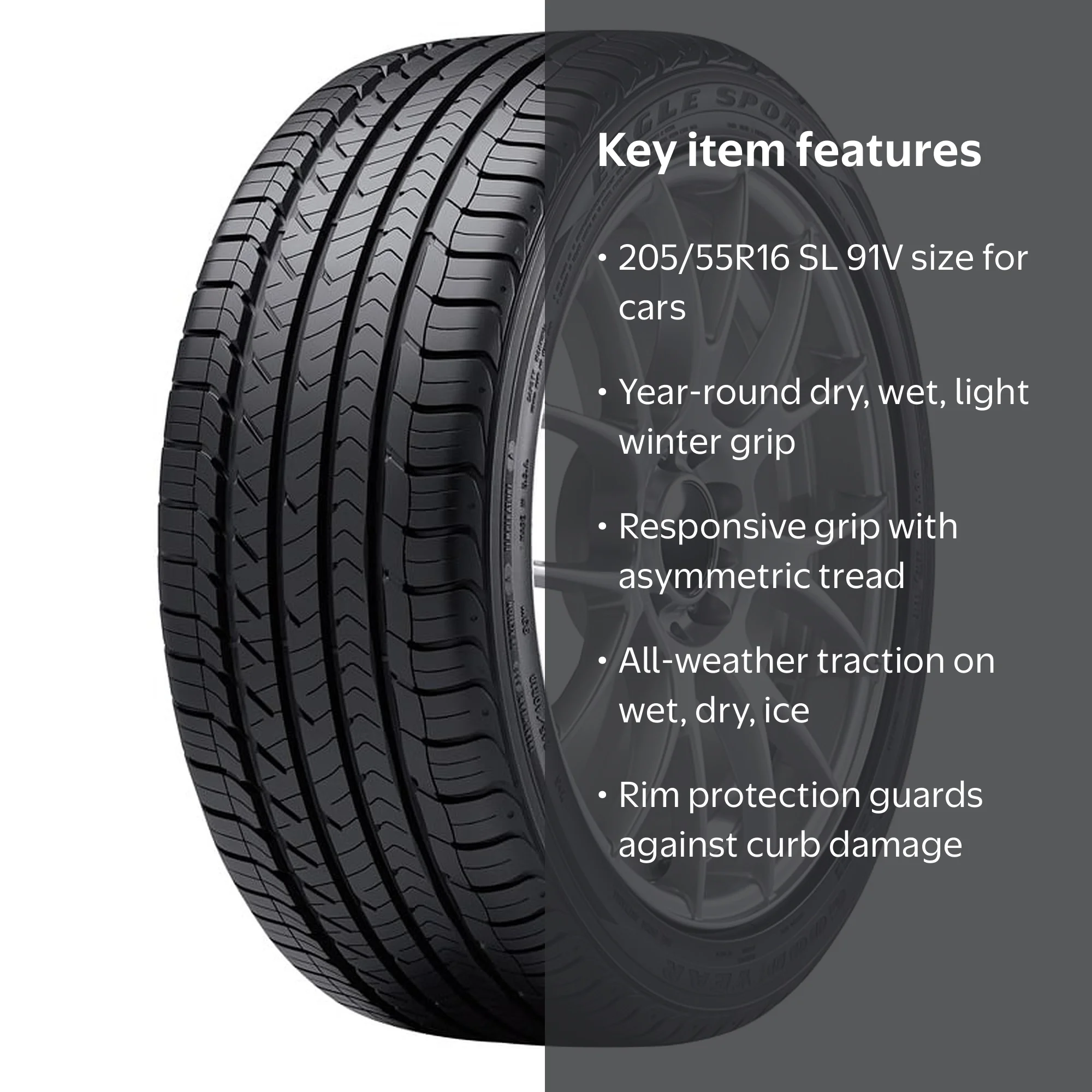 Goodyear Eagle Sport All Season 205/55R16 91V Passenger Tire