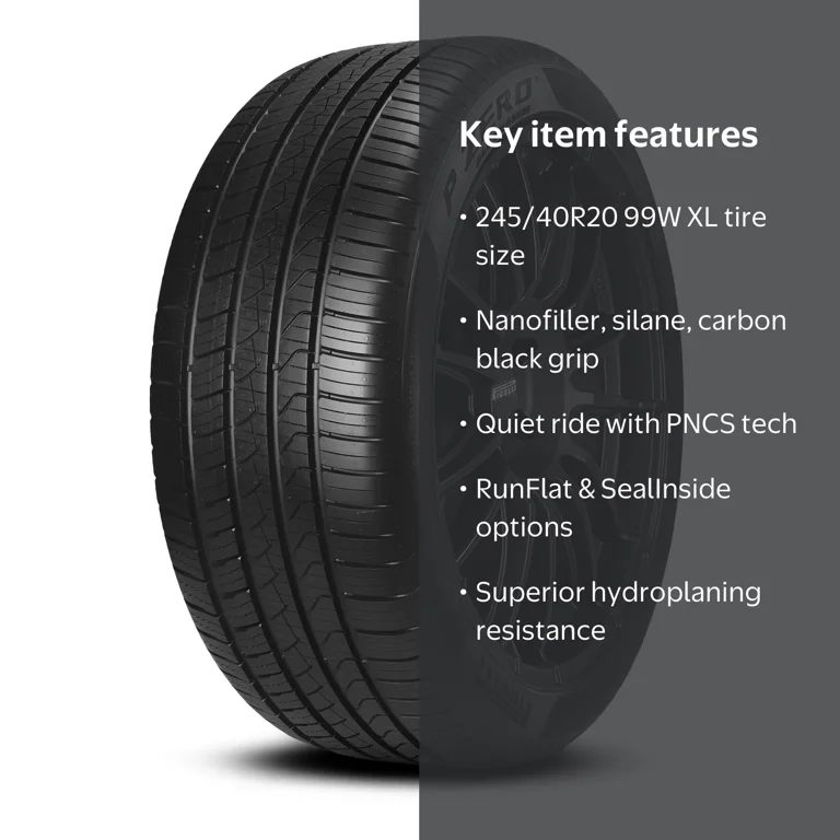 Pirelli P Zero All Season 245/40R20 99W XL Passenger Tire with Pirelli P Zero All Season 245/40R20 99W XL Passenger Tire with