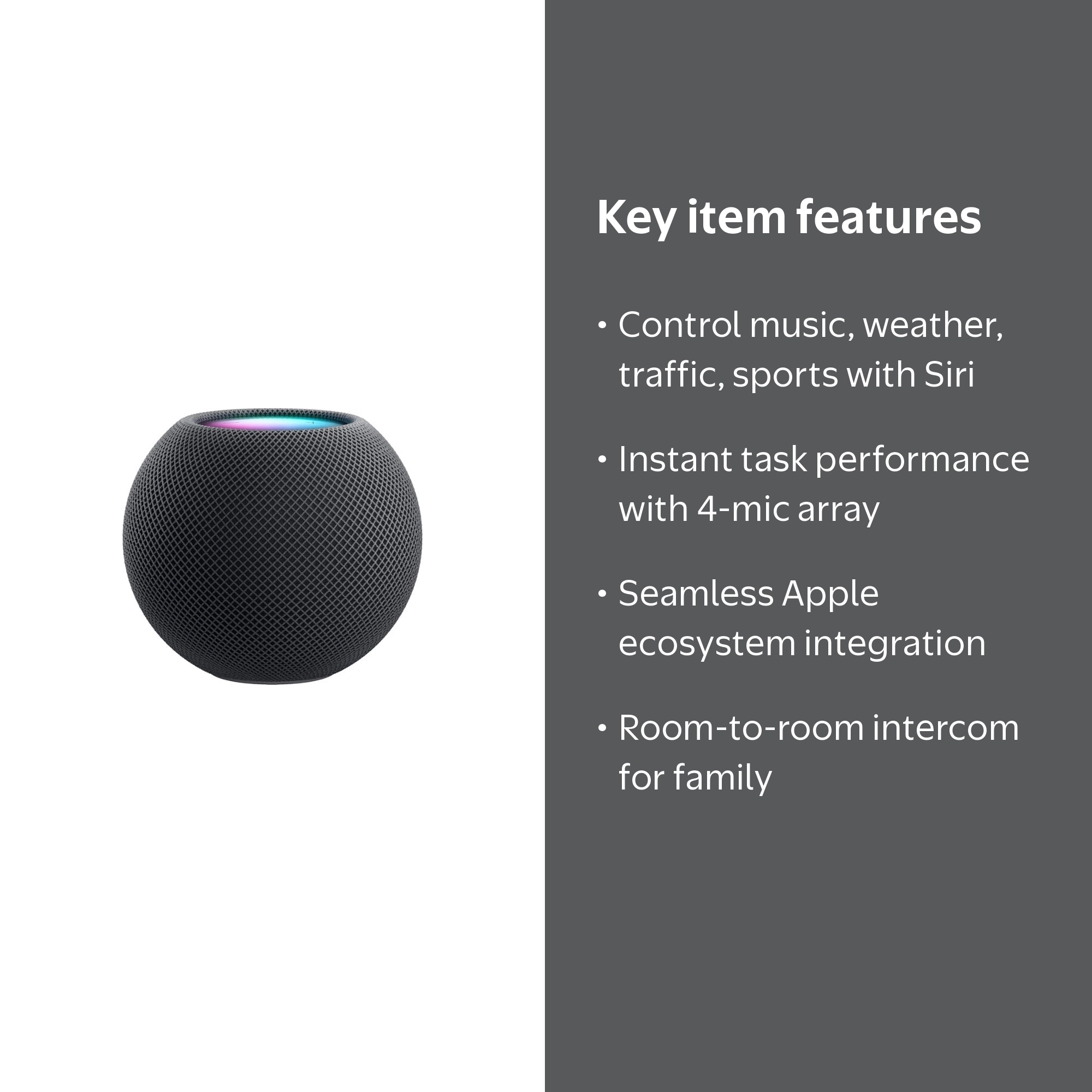 Apple HomePod mini - Space Gray with Full Siri Functionality