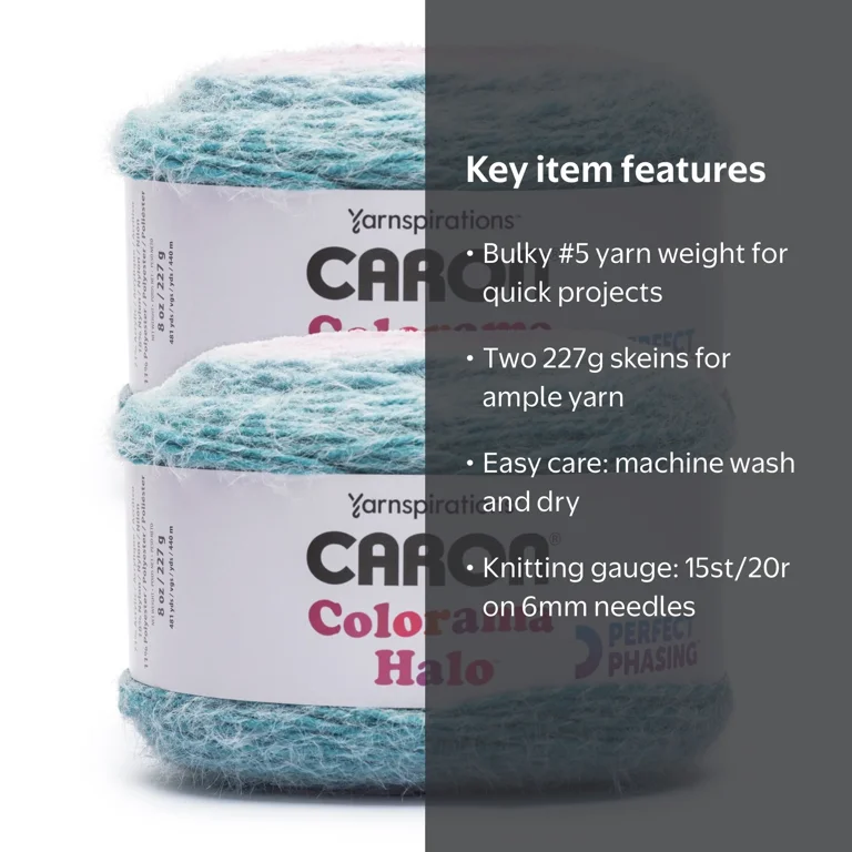 Caron® Colorama Halo™ #5 Bulky Blend Yarn, Rose Garden 8oz/227g