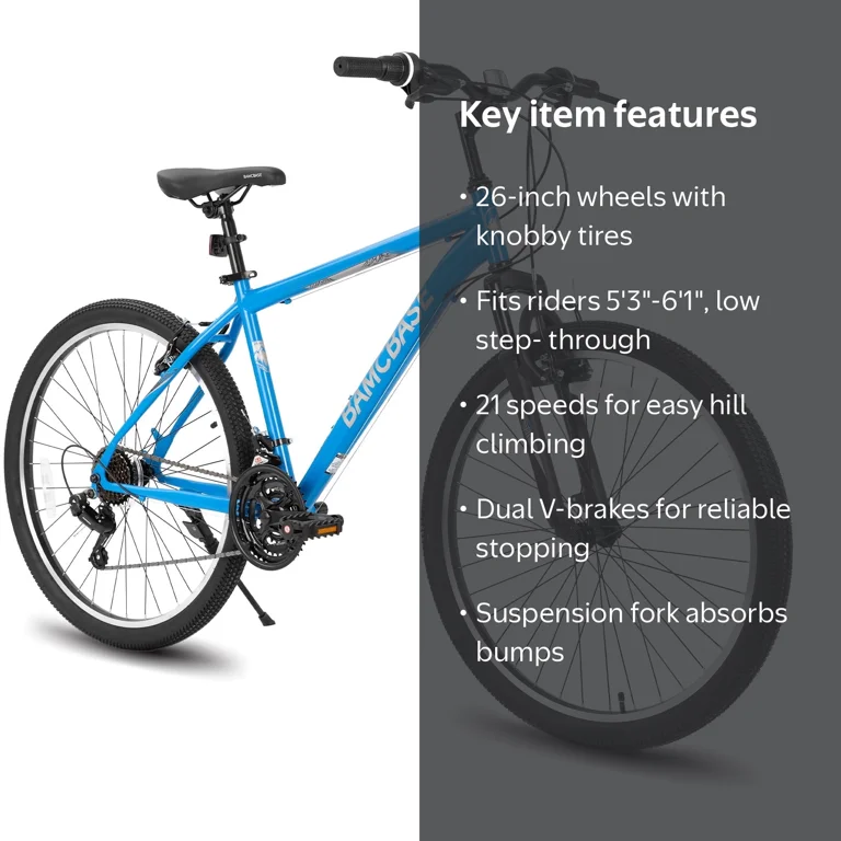 HILAND, Mountain Bike, 26 inch, Unisex with 21 Speeds - Walmart.com