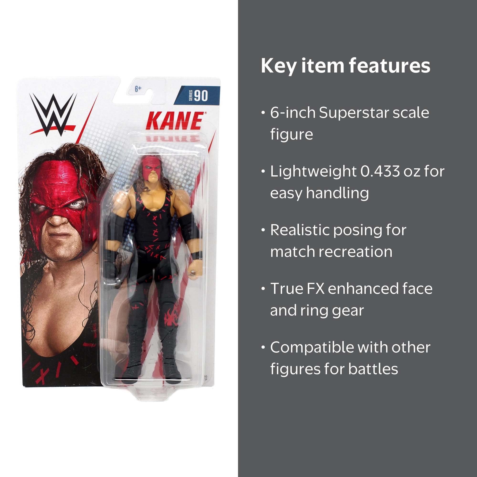 Walmart WWE Wrestler Kane 6-Inch Action Figure with True FX