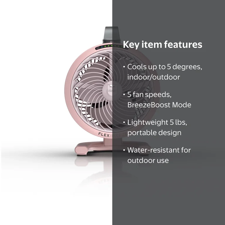 Shark FlexBreeze HydroGo Pro Fan, Powerful, Portable Fan, Indoor