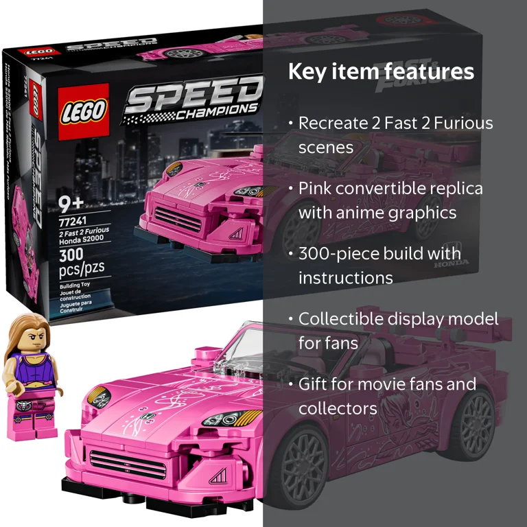 LEGO, Speed Champions 2 Fast 2 Furious Honda S2000 Car Toy 77241