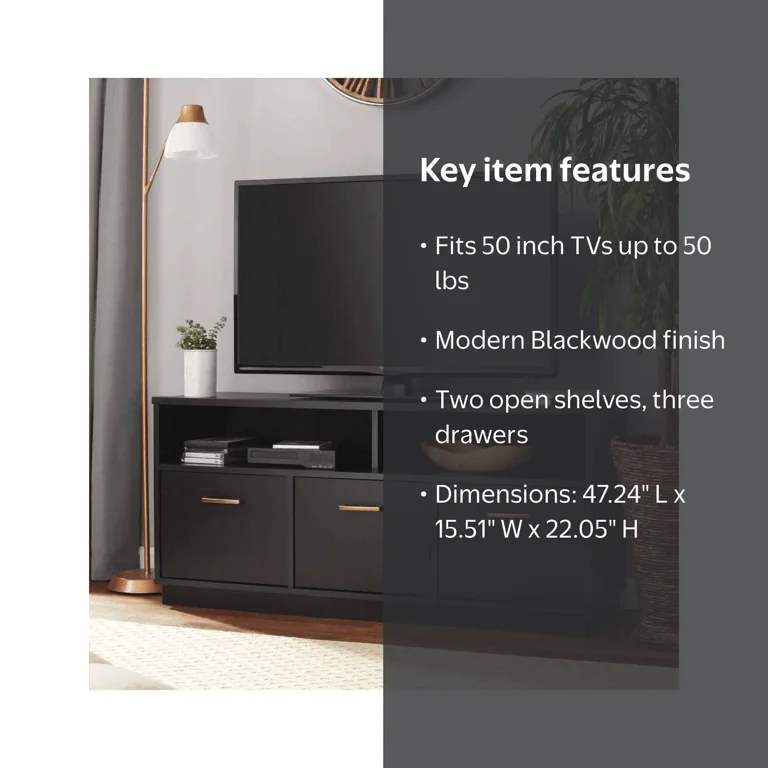 激レア‼️3万円相当‼️Black Level Disco Action Mainstays 3-Door TV Stand Console for TVs up to 50