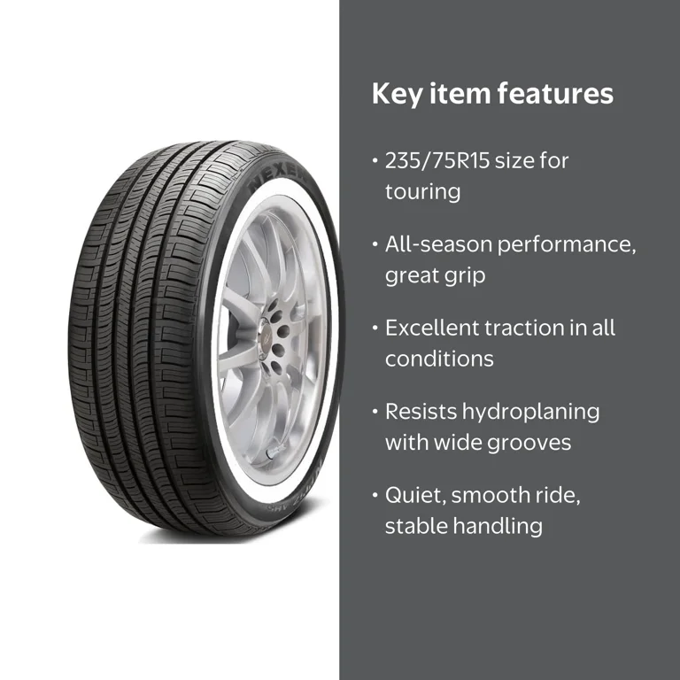 Nexen, All Season Tires, 235/75R15 109S, White Wall - Walmart.com