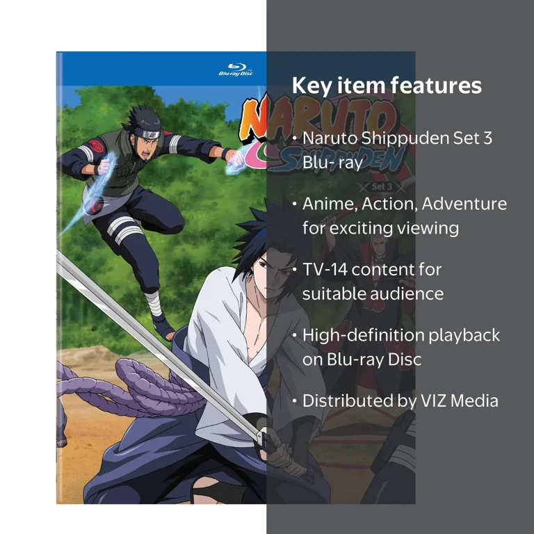 りぃな。Blu-ray3点セット Naruto Shippuden Set 3 Blu-ray, TV-14 Rated, Action & Adventure
