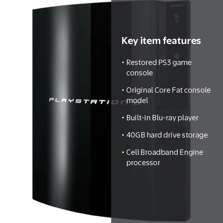 Restored Playstation 3 PS3 Game System 40GB Core Fat - Console