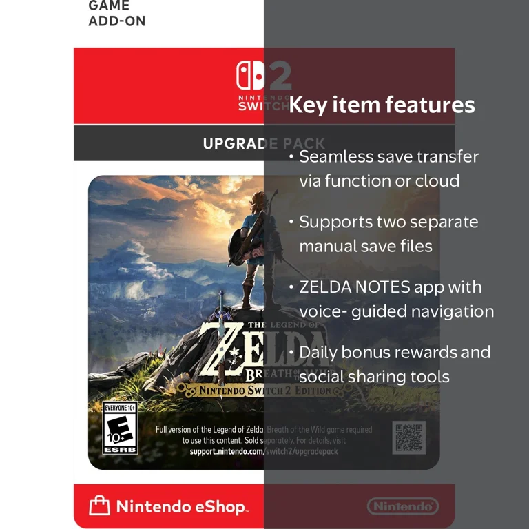 Nintendo Legend of Zelda Breath of the Wild Upgrade Pack for