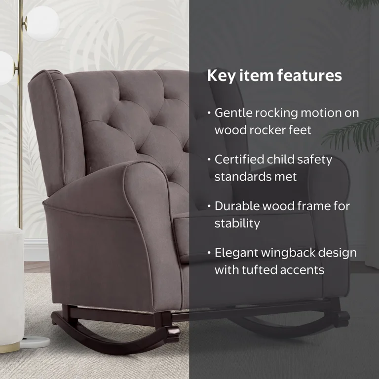 Delta Children Emma Nursery Rocking Chair, Graphite - Walmart.com