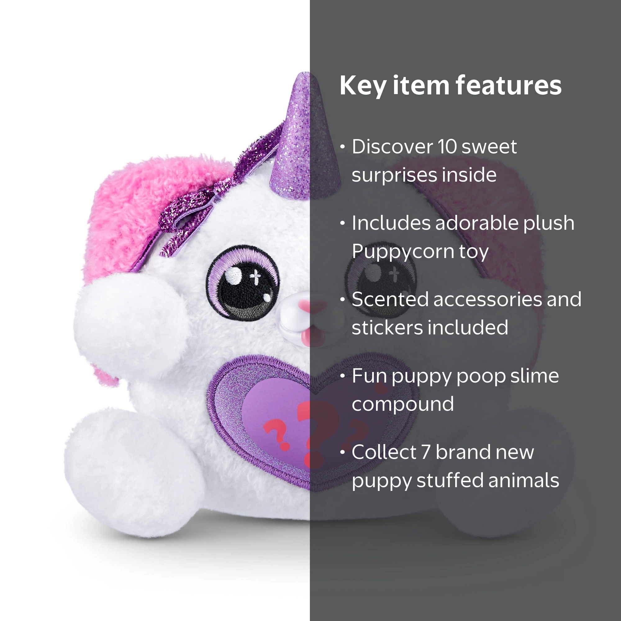 Rainbocorns Scented Puppycorn Plush Toy with Surprises, Scented