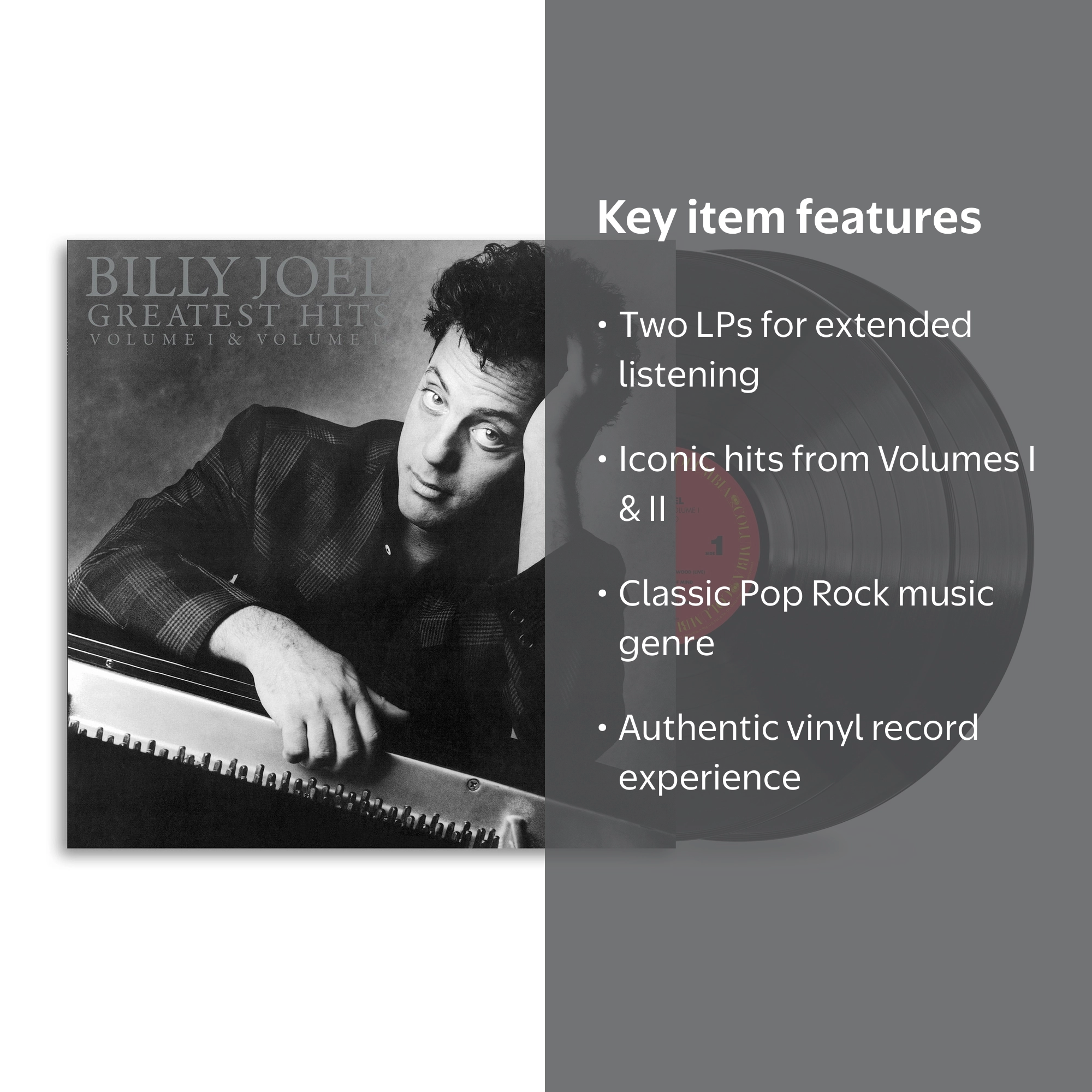 Billy Joel - Greatest Hits Volume I & II - 2LP Vinyl - Walmart.com