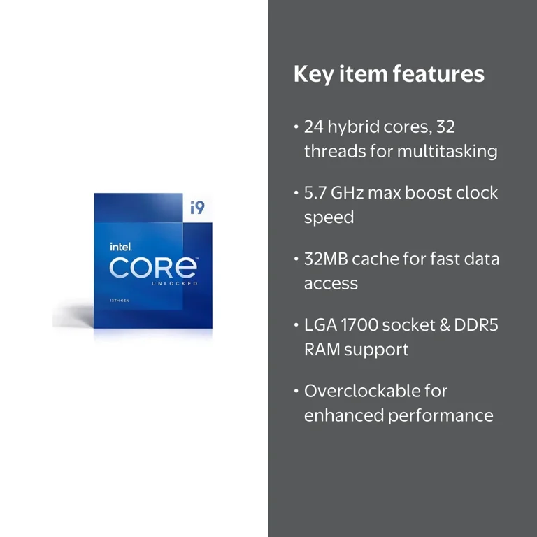 Intel Core i9-13900K Desktop Computer CPU - 3 GHz 24-Core LGA 1700