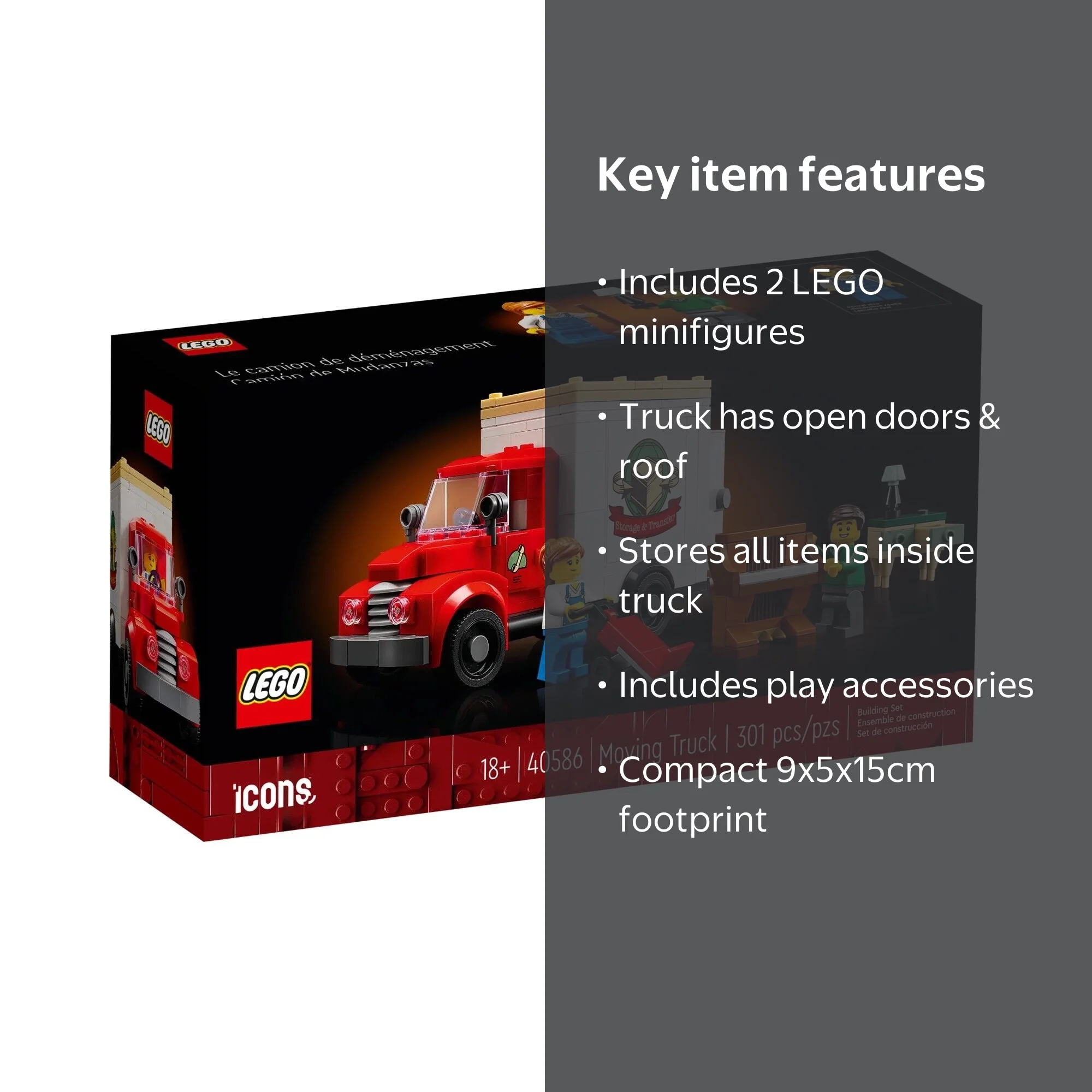 nholieu98です! LEGO, ICons Moving Truck Set 40586, with Minifigures and