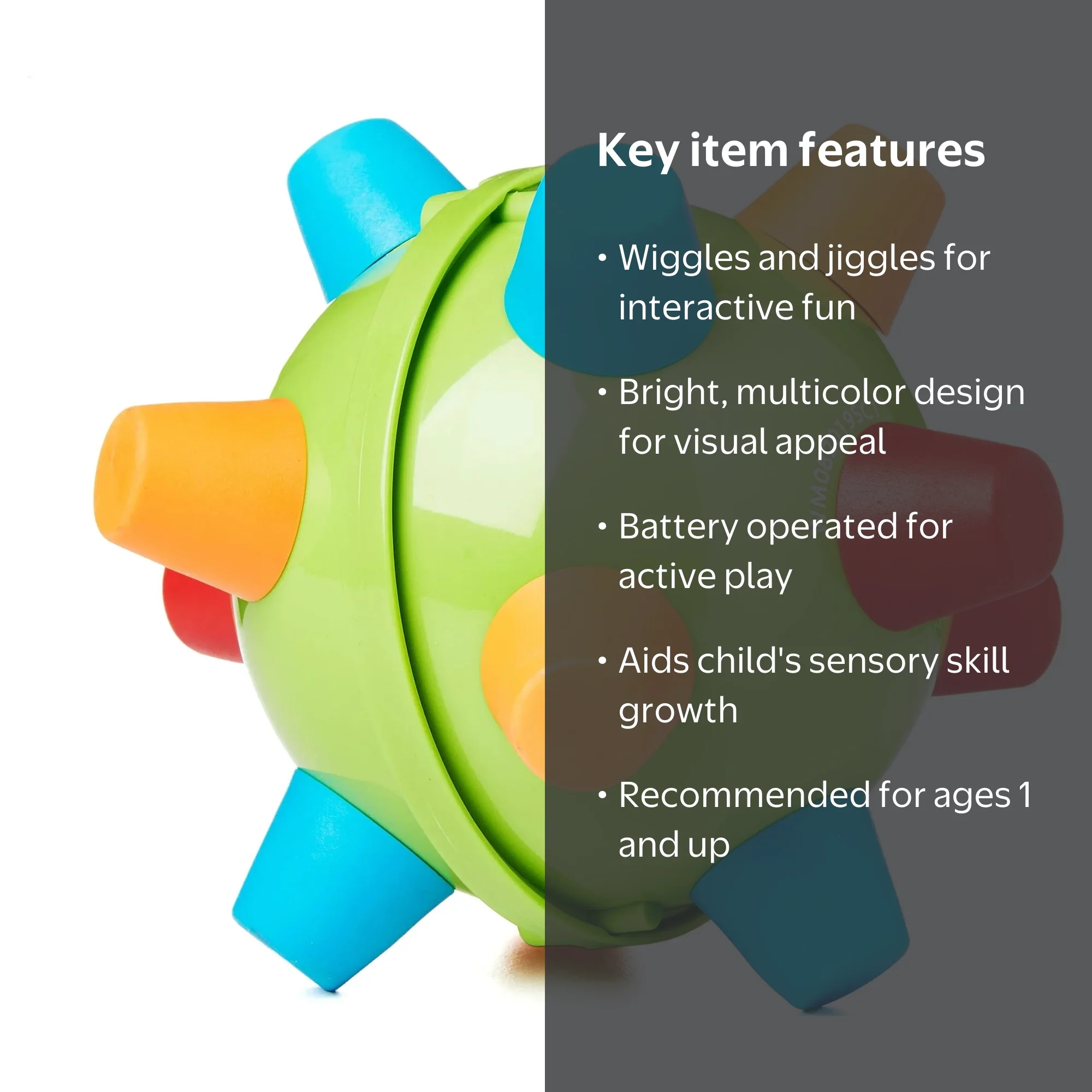 Spark Jiggles and Wiggles Bumpie Ball Sensory Learning Toy, Child
