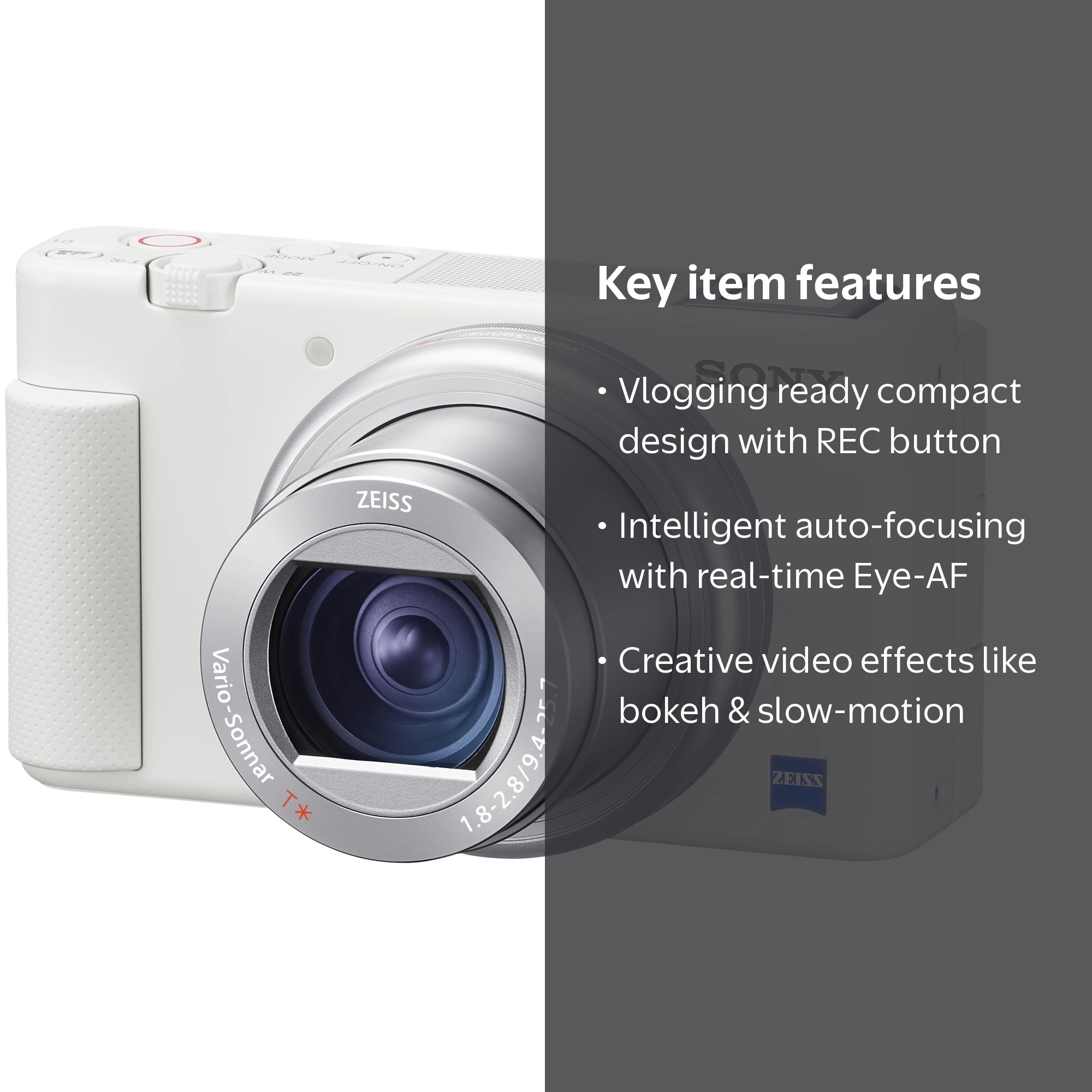 Sony, ZV-1 Compact Digital Vlogging 4K Camera, Content Creators