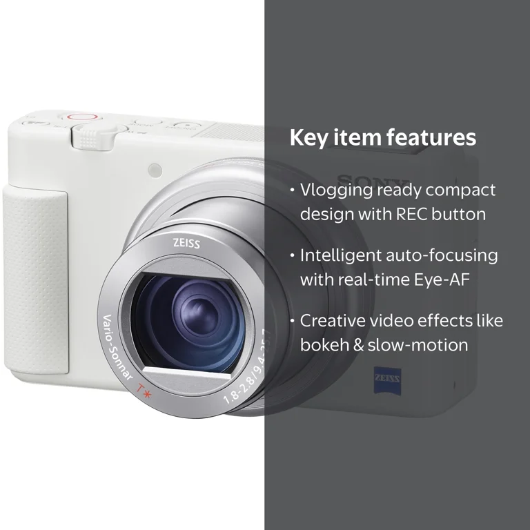 Sony, ZV-1 Compact Digital Vlogging 4K Camera, Content Creators