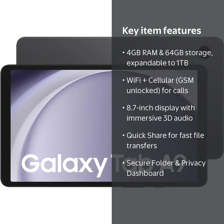 Pre-Owned Samsung Galaxy Tab A9 8.7” inch WiFi + Cellular (Makes