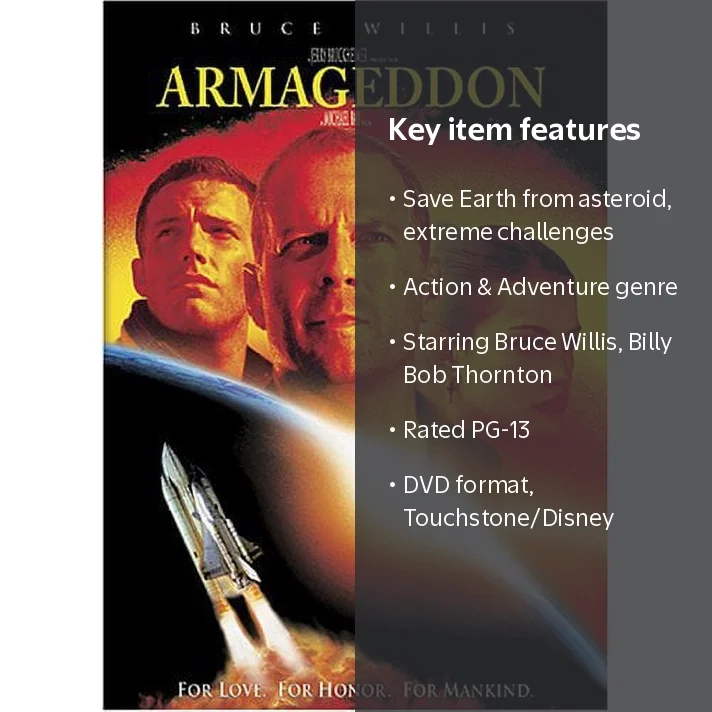 Disney, Armageddon DVD, PG-13, Action & Adventure, Sci-Fi