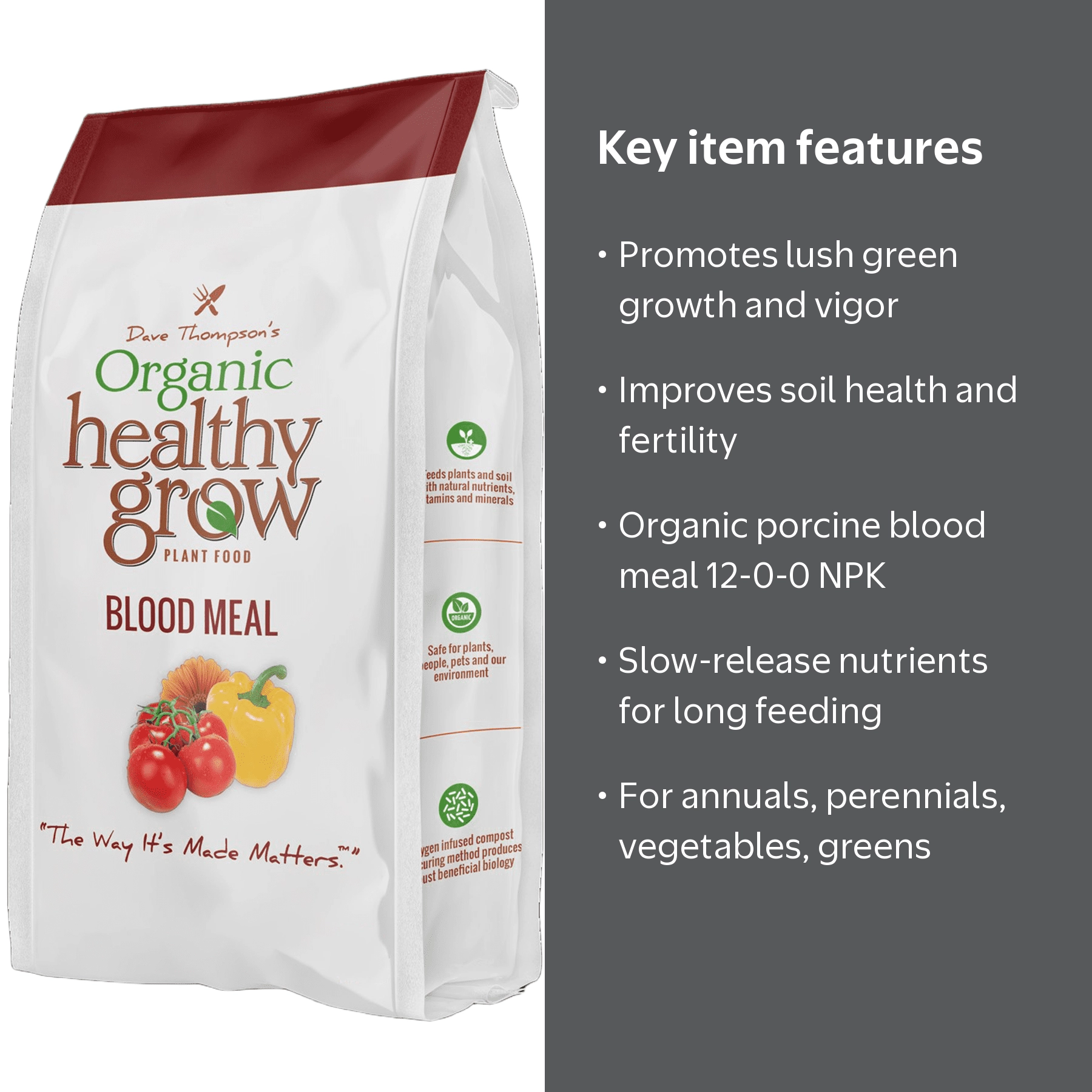 Dave Thompson's Organic Healthy Grow Blood Meal Plant Food