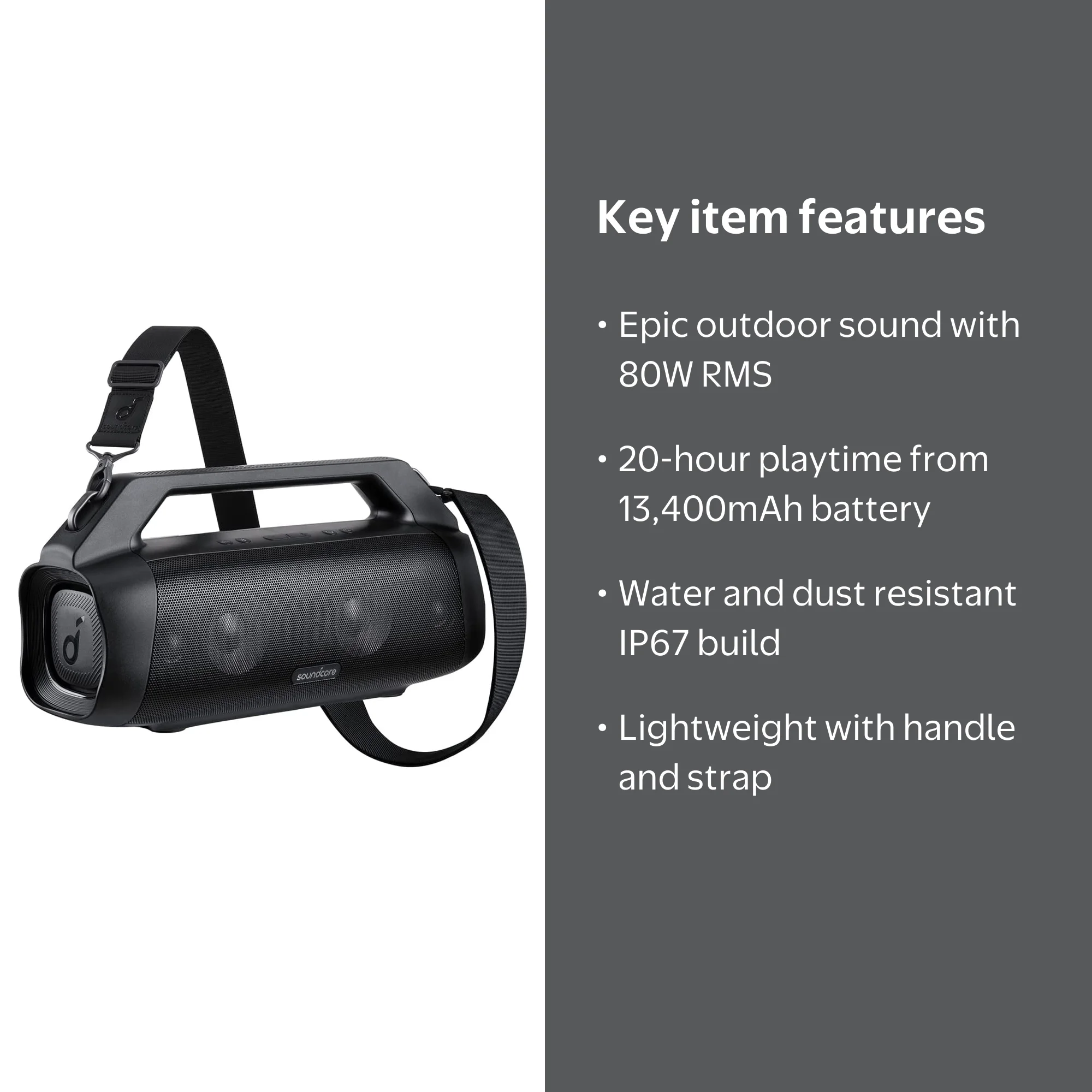 Soundcore Anker Motion Boom Plus 80W Outdoor Bluetooth Speaker