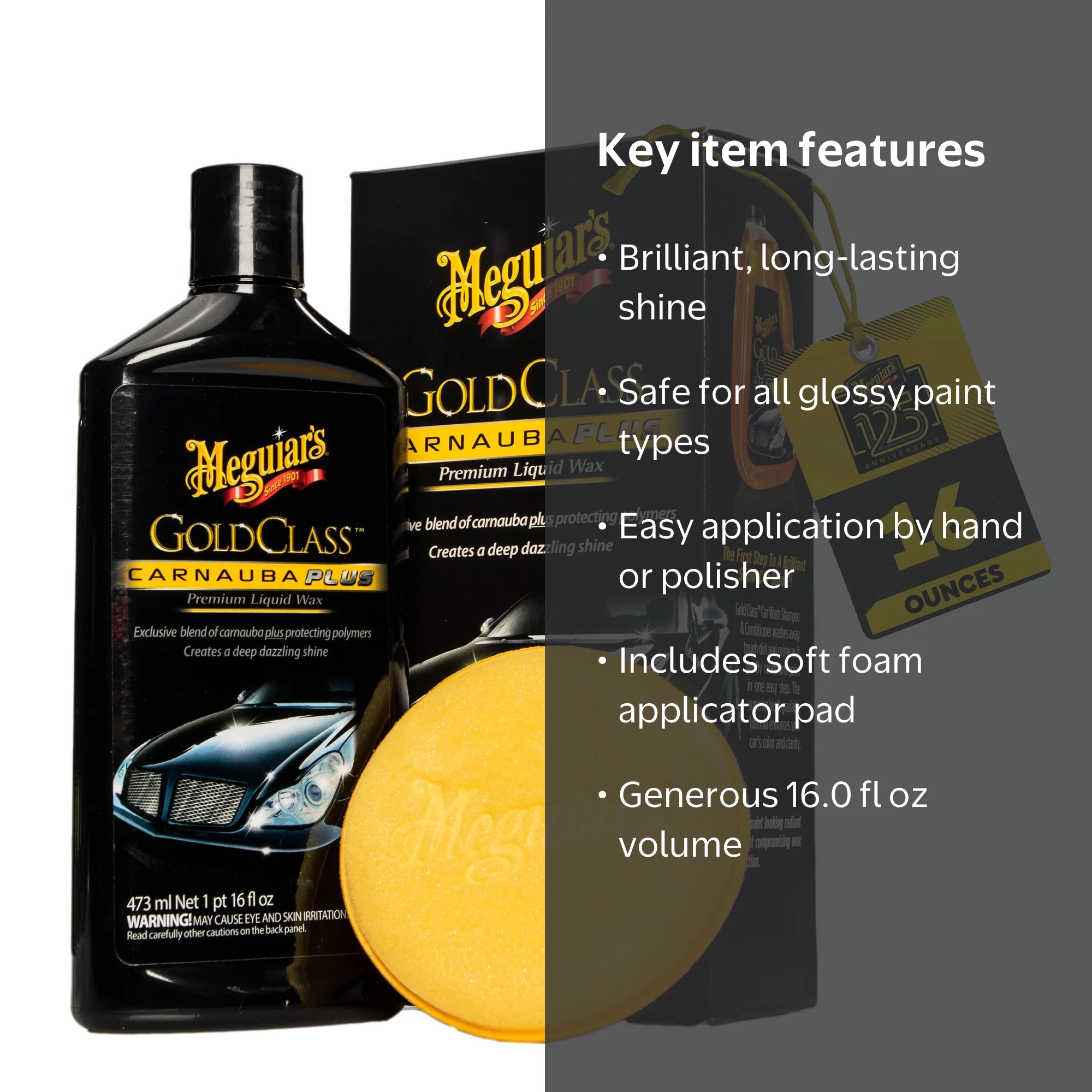 CRDB 70%マウイワウイ×マンダリンクッシュ Meguiar's Gold Class Premium Liquid Wax, Carnauba Plus, Long