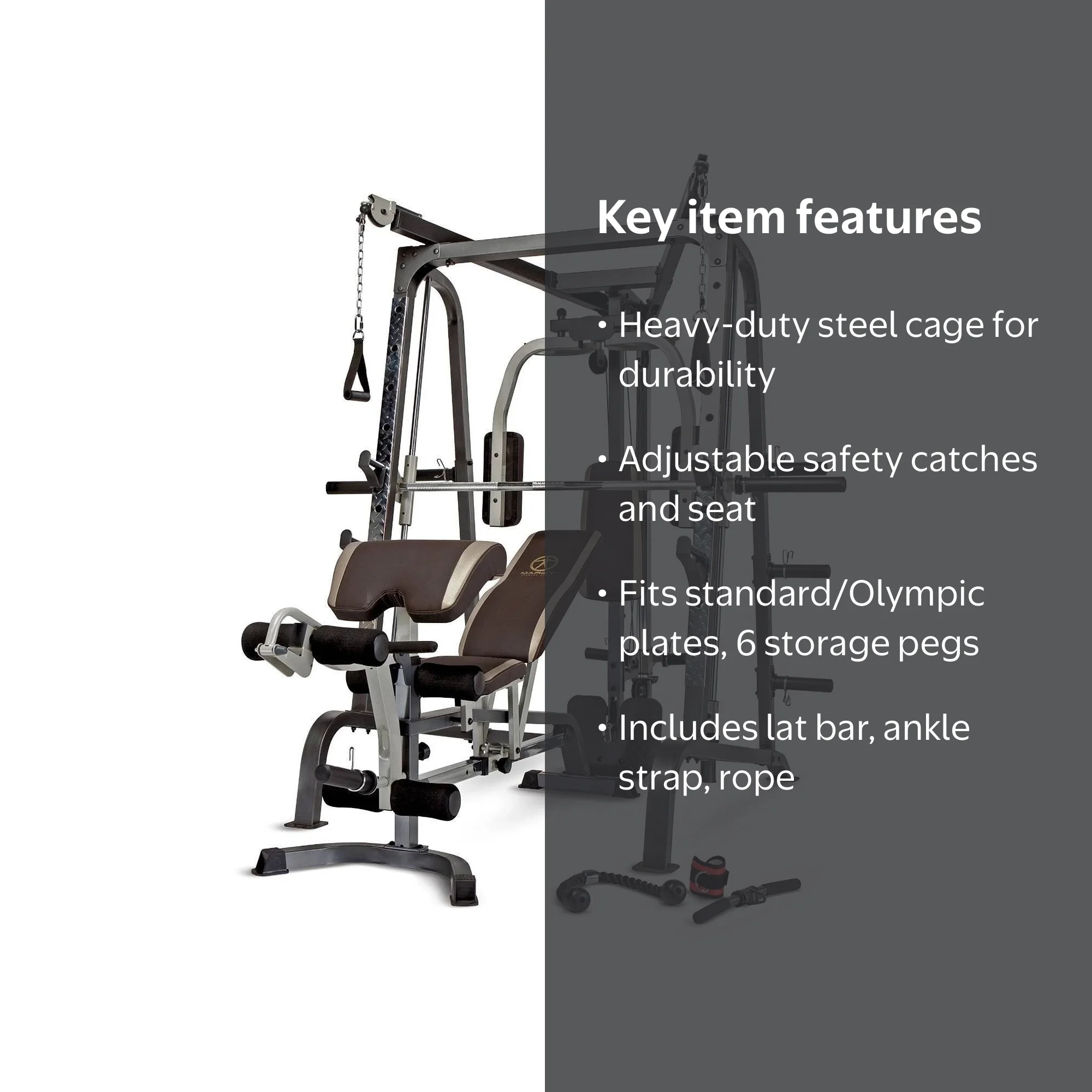 Marcy, Olympic Smith Cage Machine, MD-9010G, Full Body Home Gym